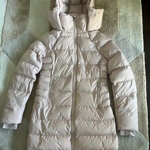 Athleta Downtown Pink Puffer Jacket